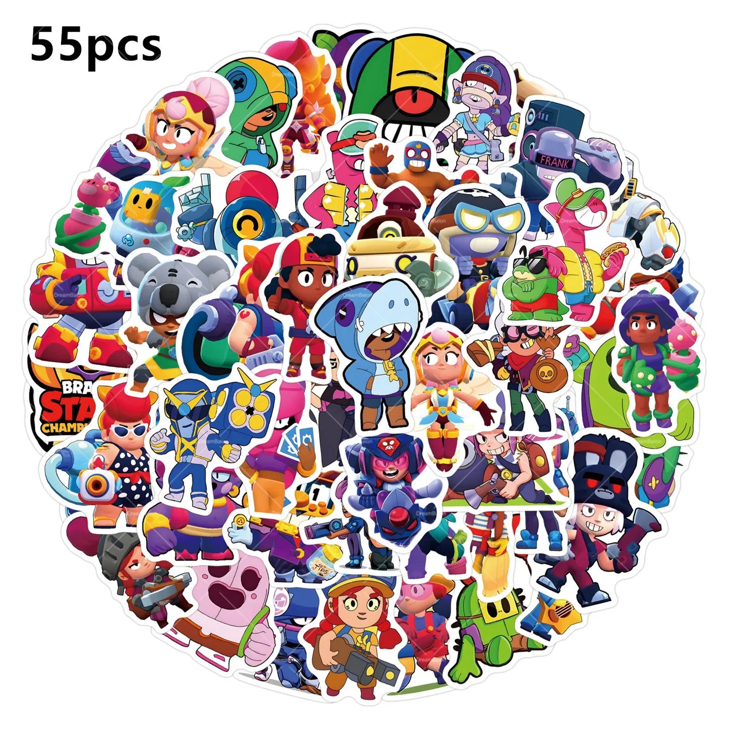 Brawl Stars Balloons Happy Birthday Banner Game Party Decoration Background Cake Topper Stickers Disposable Tableware Keychain