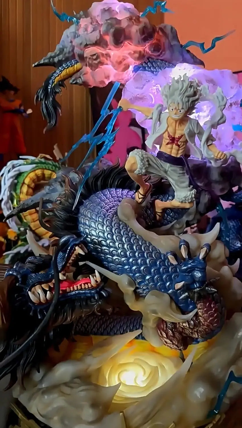 10 One Piece GK Model Ultra-Large 57cm Premium Edition Statue - 5 Gear Sun God Anime Figure: Nika Luffy vs. Kaido Dragon Ornament