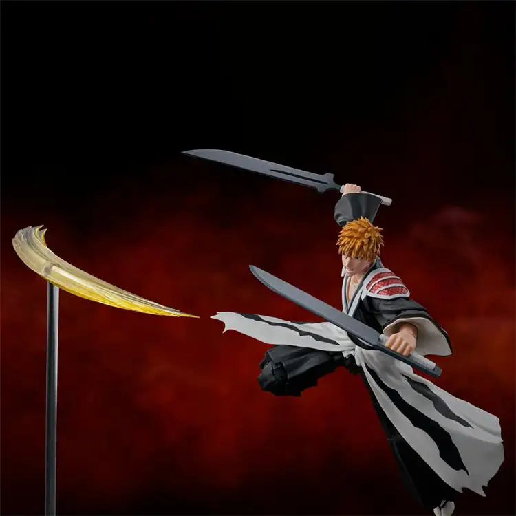 100%Original In Stock Bandai SHFiguart BLEACH Kurosaki Ichigo Dual Zangetsu Ver. Action Anime Figure PVC Model Collectible Toys