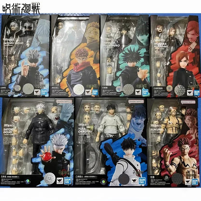 Original Bandai Sh.Figuarts Jujutsu Kaisen Figure Gojo Satoru Itadori Yuji Fushiguro Megumi Kugisaki Nobara Anime Toy Model Gift