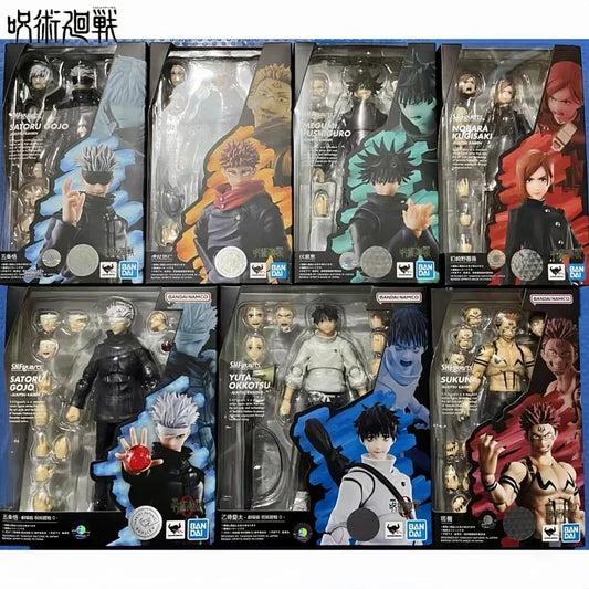 Original Bandai Sh.Figuarts Jujutsu Kaisen Figure Gojo Satoru Itadori Yuji Fushiguro Megumi Kugisaki Nobara Anime Toy Model Gift