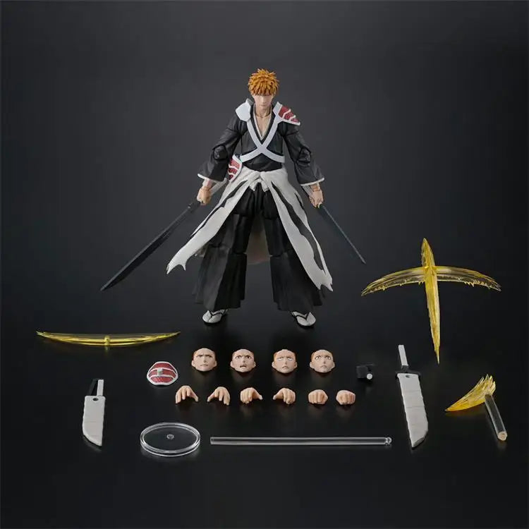 100%Original In Stock Bandai SHFiguart BLEACH Kurosaki Ichigo Dual Zangetsu Ver. Action Anime Figure PVC Model Collectible Toys