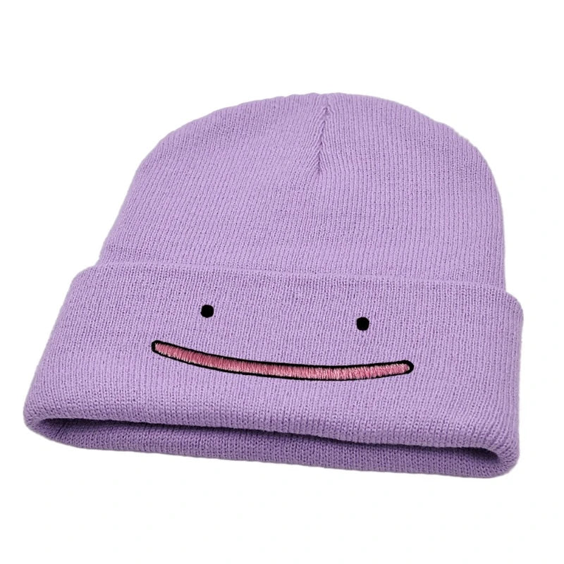 Pokemon Snorlax Ditto Psyduck Beanies Women Winter Warm Hat Anime Solid Color Funny Embroidery Cap for Men Knitted Bonnet Unisex