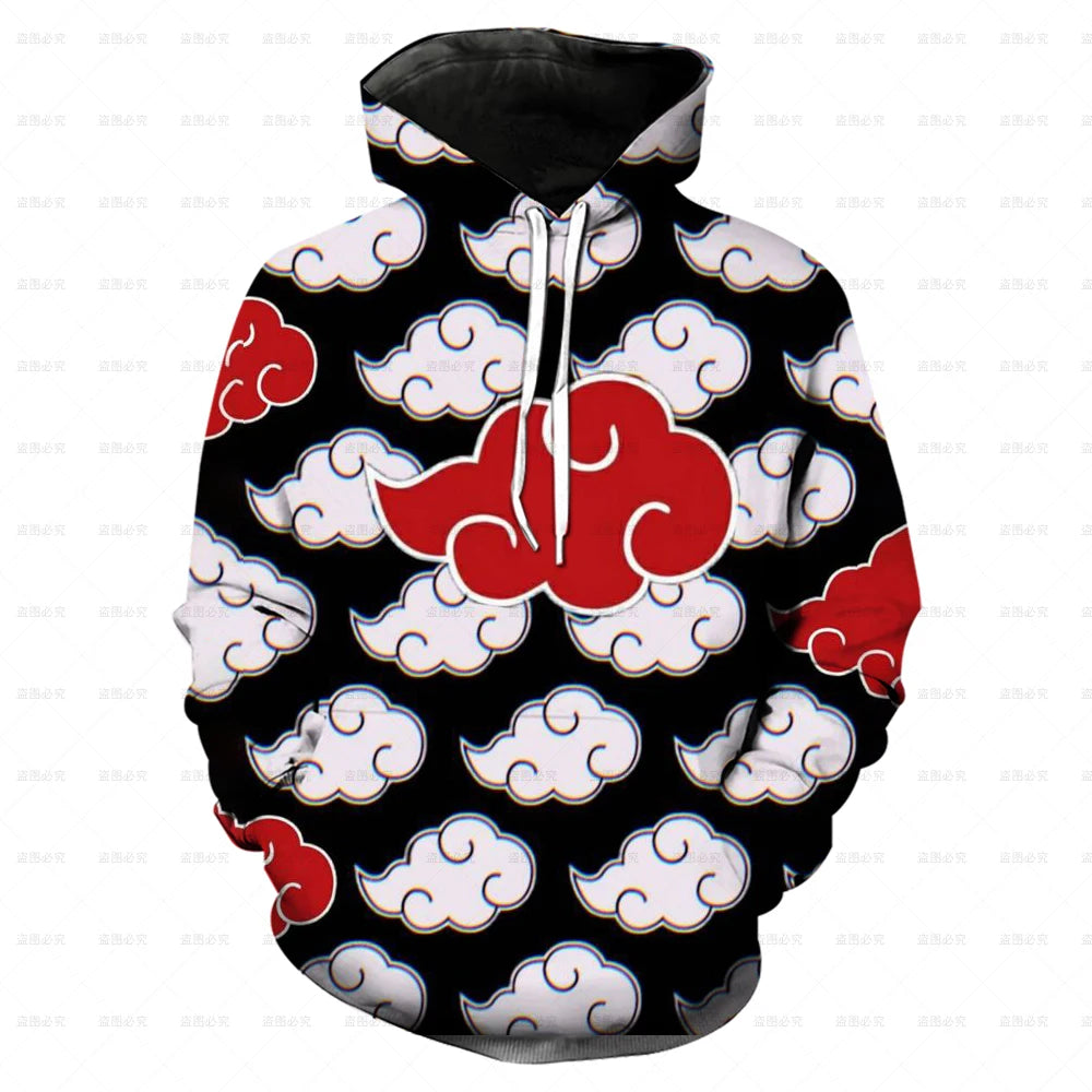 Naruto 2024 New Trendy 3D Printing Anime Peripheral Hooded Sweatshirt Hoodie For Men, Women And Children Adult Size Large Size