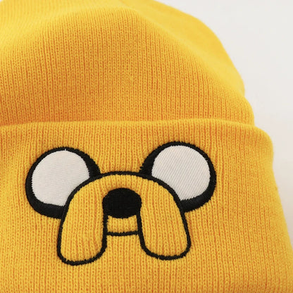 Adventure Time Adult Embroidery Knitted Hats Cartoon Anime Headgear Autumn Cap Winter Hat Student Bonnet Christmas Birthday Gift