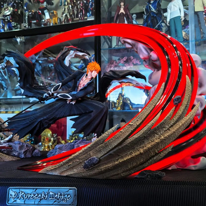 Bleach Figure Ichigo Kurosaki Figure Getsuga Tensho Ichigo Special Effects Figure With Light Gk Statue Model Collection Toy Gift