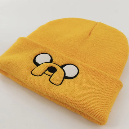 Adventure Time Adult Embroidery Knitted Hats Cartoon Anime Headgear Autumn Cap Winter Hat Student Bonnet Christmas Birthday Gift