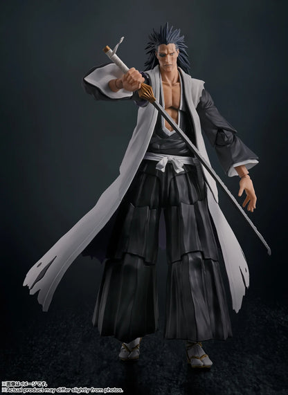 Original Anime Bandai  Bleach KENPACHI ZARAKI S.H.Figuarts Toy PVC SHF Action Figure SOLID AND SOULS Collector Doll Figurine