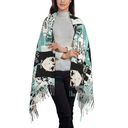 Custom Print Demon Slayer Shinobu Kocho Cosplay Scarf Men Women Winter Fall Warm Scarves Anime Kimetsu No Yaiba Shawls Wraps