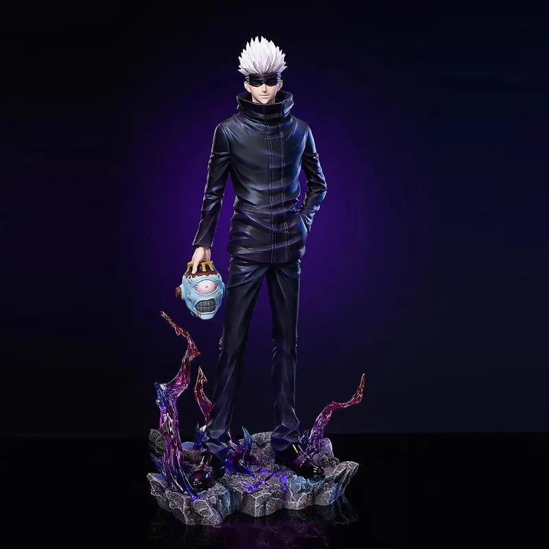 Anime Jujutsu Kaisen Figures Gk Satoru Gojo Figure 2 Heads 2 Arms Satoru Gojo Figurine Pvc Statue Collection Model Doll Toys